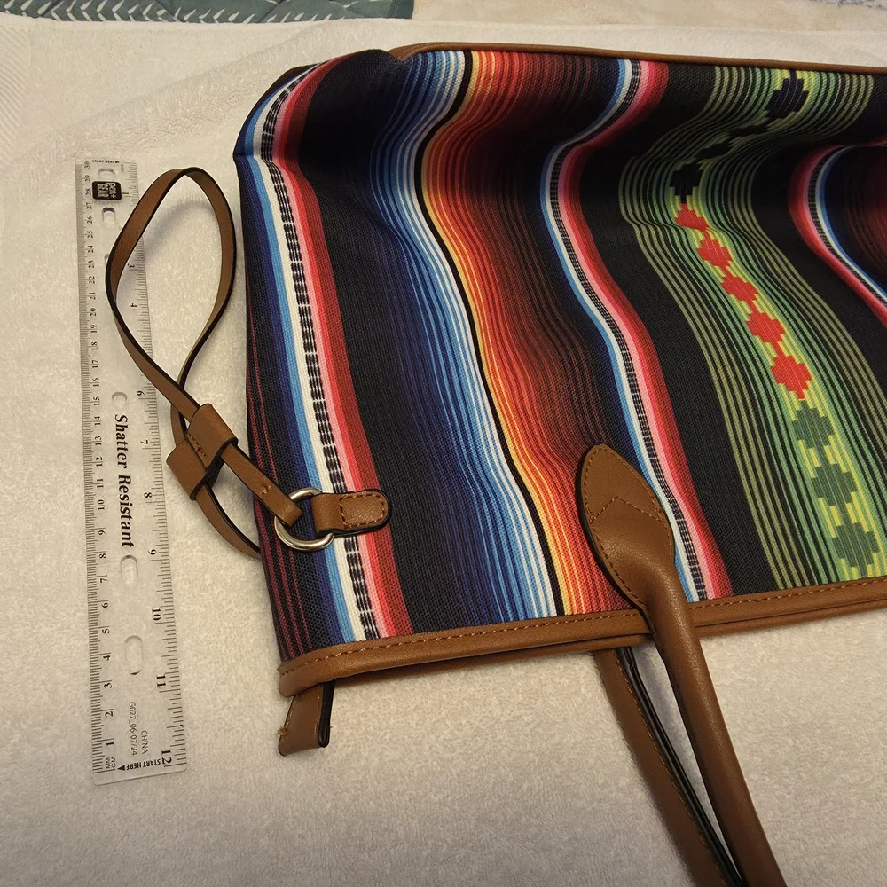 Colorful Striped Tote Bag - Picture 8 of 16
